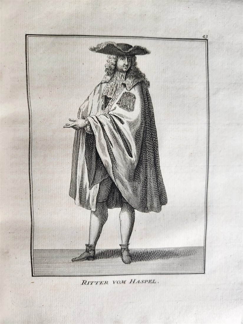 1756 ILLUSTRATED COSTUME HISTORY of MONKS & KNIGHTS for both sexes antique: Title: 1756 ILLUSTRATED COSTUME HISTORY of MONKS & KNIGHTS for both sexes antique Description: Ausfuhrliche Geschichte aller geistlichen und weltlichen Kloster- und Ritterorden fur beyderley Geschlech