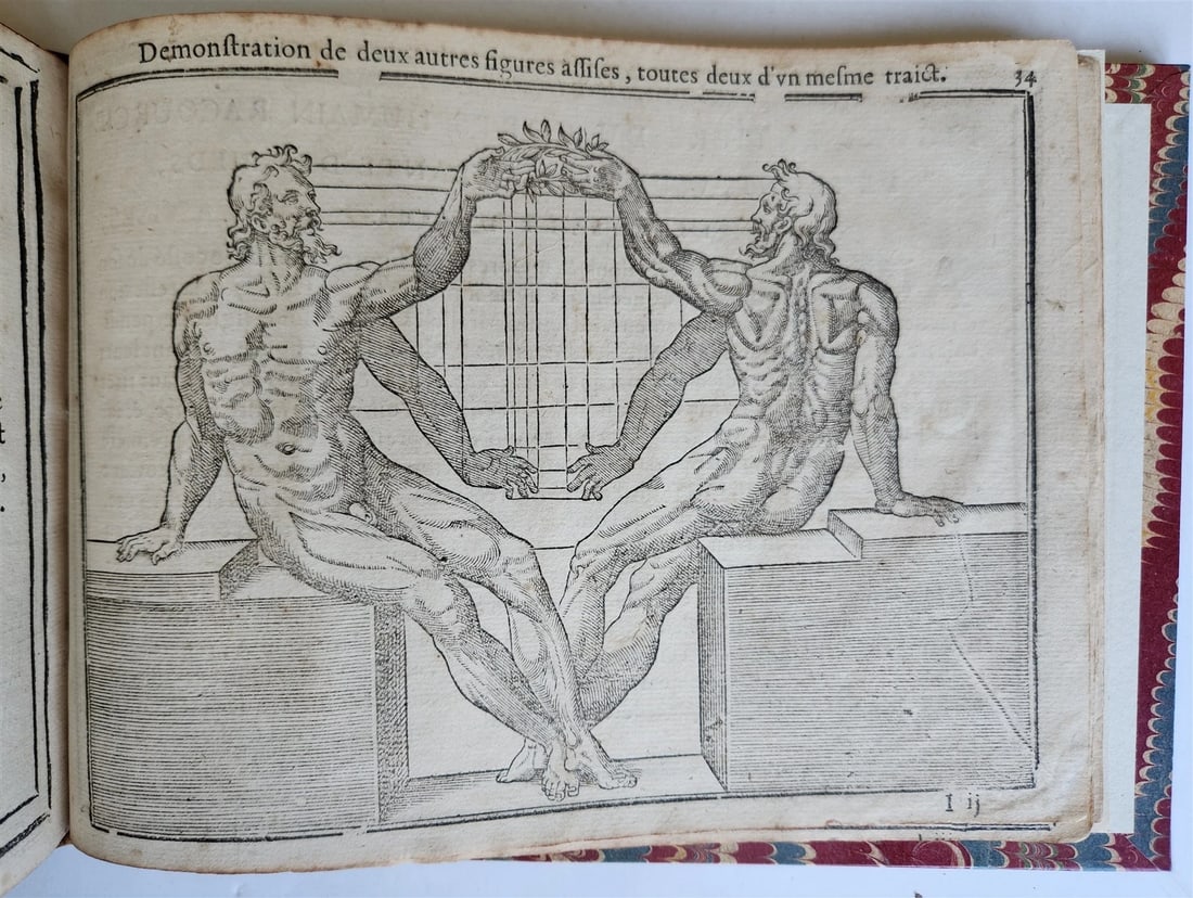 1676 DRAWING BOOK by Jean Cousin antique ILLUSTRATED w/ 33 MAGNIFICENT WOODCUTS: Title: 1676 DRAWING BOOK by Jean Cousin antique ILLUSTRATED w/ 33 MAGNIFICENT WOODCUTS Description: Portraiture Cousin (Jean) La vraye science de la pourtraicture descrite et demontree . Representant