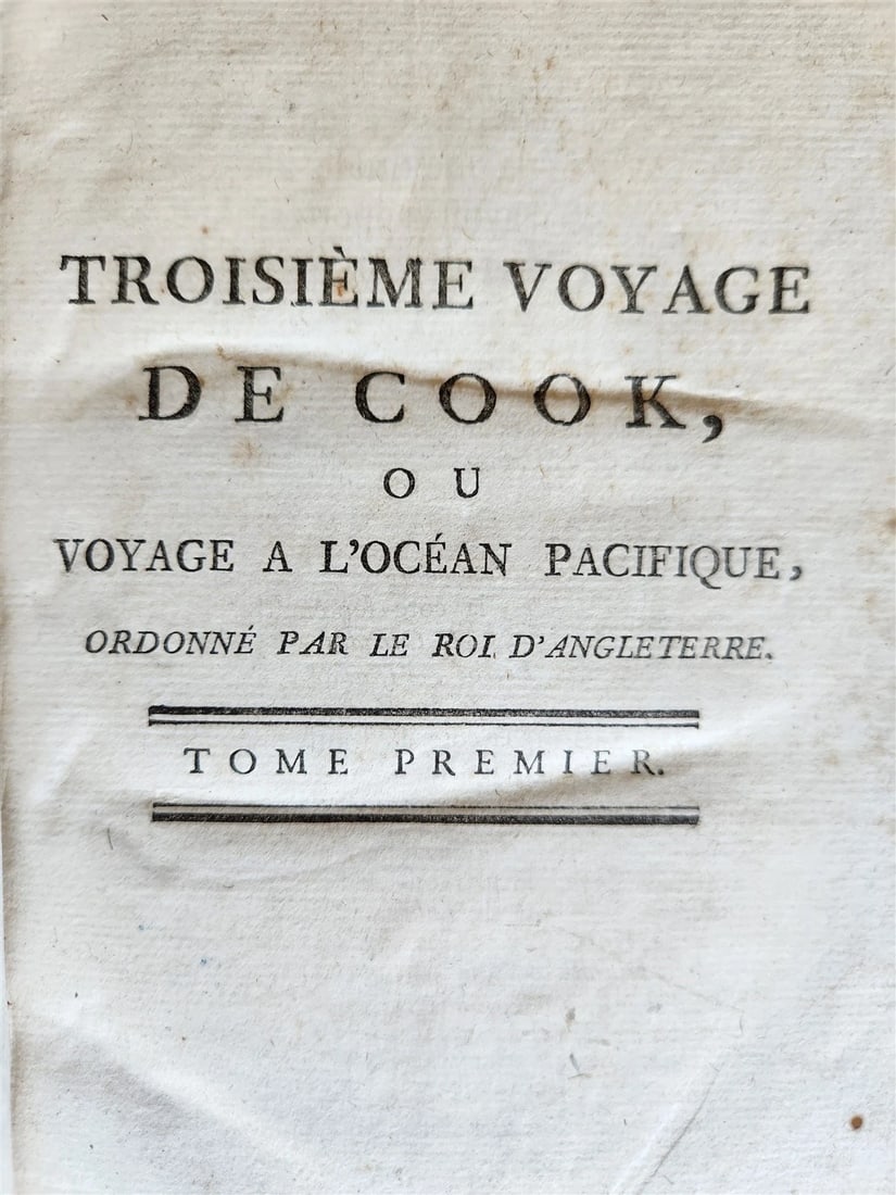 1785 THIRD VOYAGE of CAPTAIN COOK 8 volumes in FRENCH antique - 5
