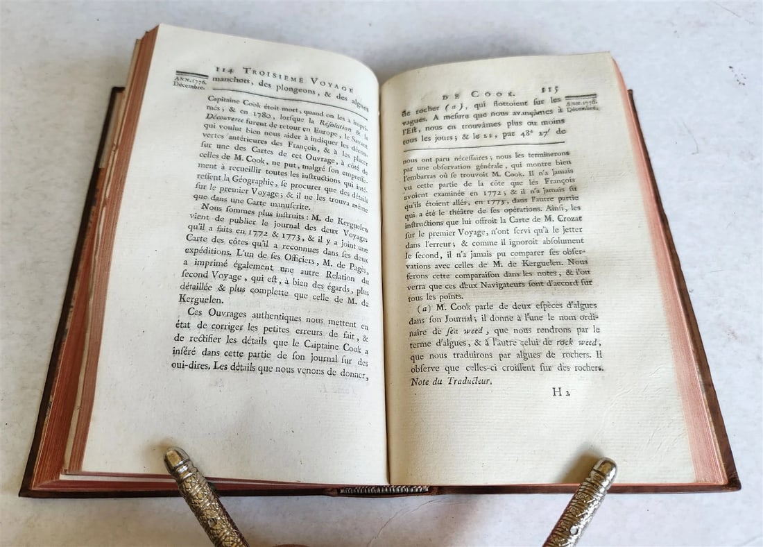 1785 THIRD VOYAGE of CAPTAIN COOK 8 volumes in FRENCH antique - 7