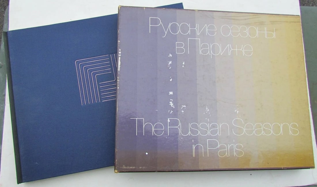 RUSSIAN SEASONS IN PARIS 1908-1929 SKETCHES OF SCENERY & COSTUMES ART ALBUM: Title: RUSSIAN SEASONS IN PARIS 1908-1929 SKETCHES OF SCENERY & COSTUMES ART ALBUM Description: Printed in Russia in 1988 Fully illustrated in color. Perfect condition of the book, wear to the slip