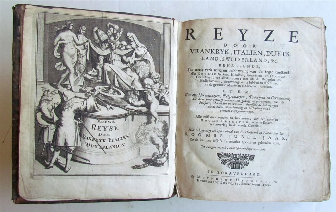 1700 ROMAN CHURCH HISTORY FRANCE ITALY GERMANY SWITZERLAND ILLUSTRATED antique: Title: 1700 ROMAN CHURCH HISTORY FRANCE ITALY GERMANY SWITZERLAND ILLUSTRATED antique Description: (Gavin, A.). Reyze door Vrankryk, Italien, Duytsland, Switserland, &c. Behelsende een nette