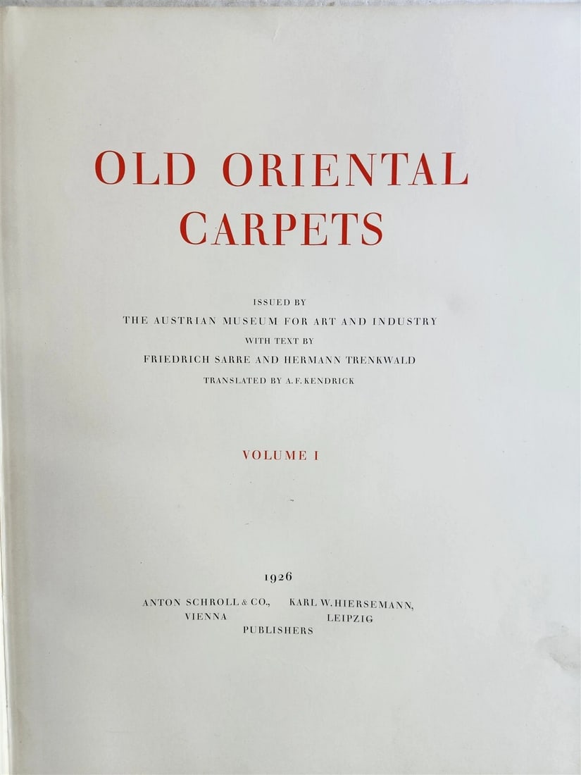 1926 OLD ORIENTAL CARPETS antique ILLUSTRATED FOLIO Austrian Art Industry Museum (1 of 20)