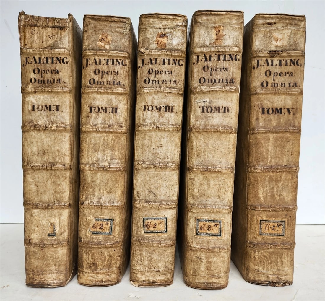 1685 5 VELLUM BOUND FOLIOS antique analytica practica problematica & philologica (1 of 20)