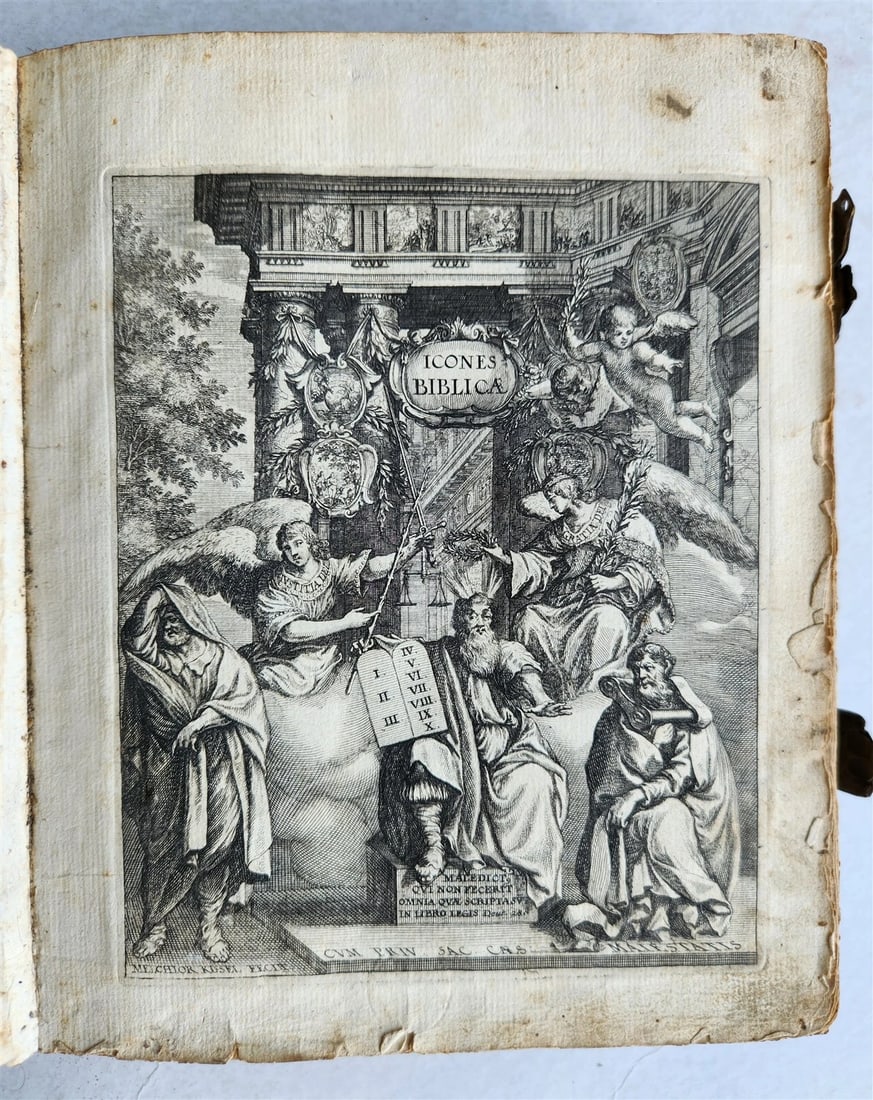 1679 ILLUSTRATED BIBLE antique Icones biblicae Veteris et Novi Testamenti RARE: Title: 1679 ILLUSTRATED BIBLE antique Icones biblicae Veteris et Novi Testamenti RARE Description: KUSEL M. Icones biblicae Veteris et Novi Testamenti. Figuren Biblischer Historien Alten u. Neuen Test