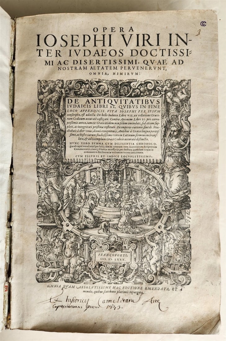 1580 FLAVIUS JOSEPHUS BEAUTIFULLY ILLUSTRATED MASSIVE FOLIO antique Judaica RARE (1 of 20)