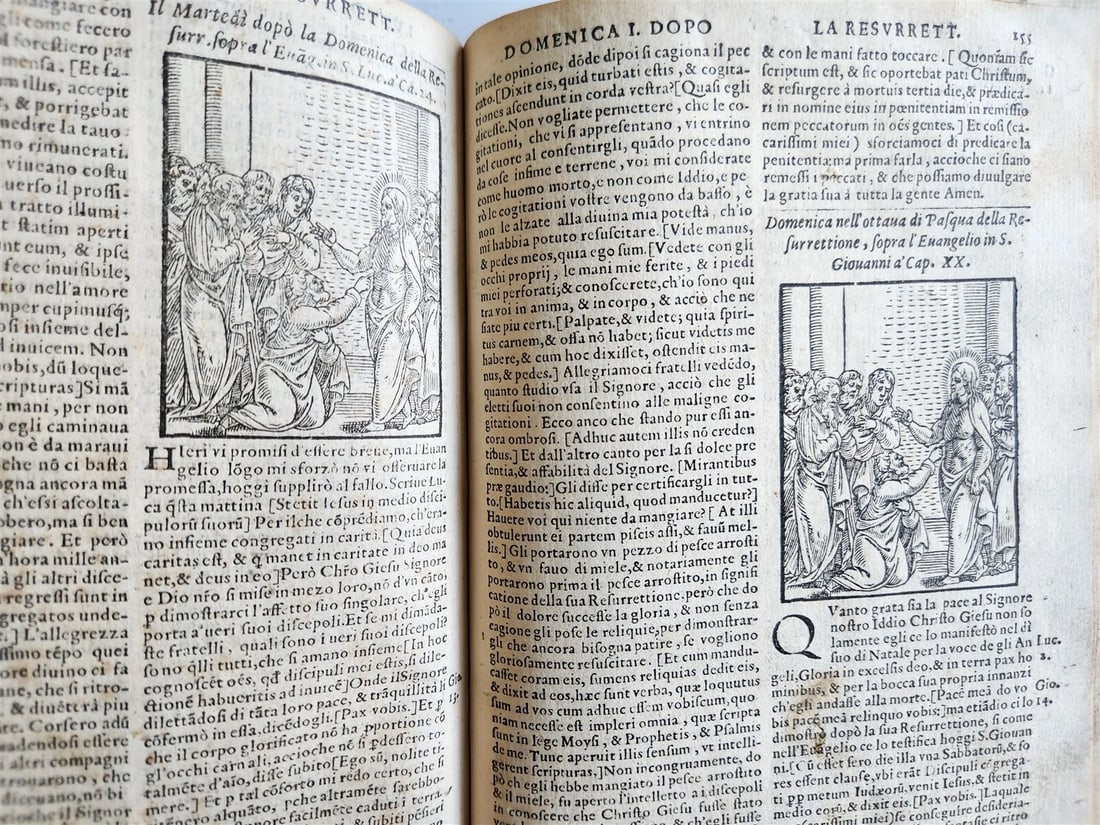 1578 ILLUSTRATED DELLE HOMELIE by Pittorio da Ferrara antique VELLUM BINDING - 14