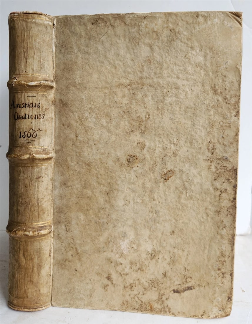 1566 AELIUS ARISTIDES ORATORIS CLARISSIMI antique VELLUM BOUND FOLIO rare - 2