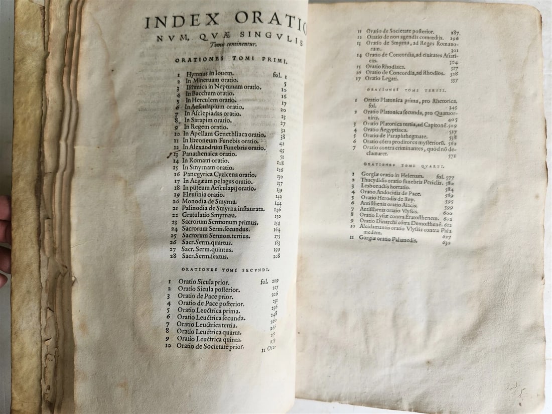 1566 AELIUS ARISTIDES ORATORIS CLARISSIMI antique VELLUM BOUND FOLIO rare - 6