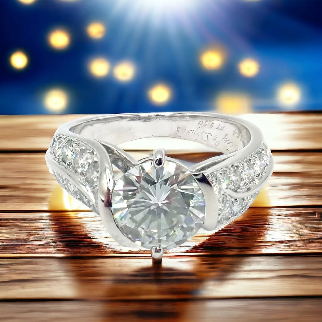 Authentic! Van Cleef & Arpels Platinum 1.88ct VVS1 E Diamond Engagement Ring GIA - 3