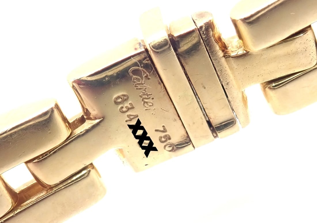 Authentic! Cartier 3 Row Maillon Panther Panthere 18k Yellow Gold Link Necklace - 10