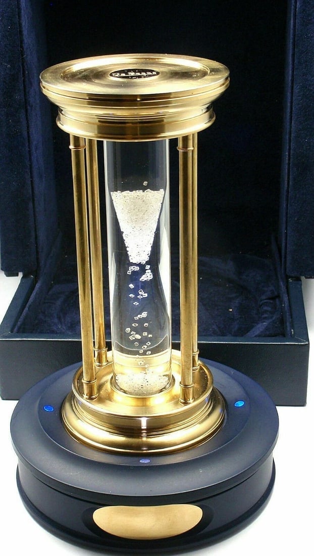 Very Rare! De Beers Limited Edition Millennium 2000 Diamond Brass Hourglass - 2