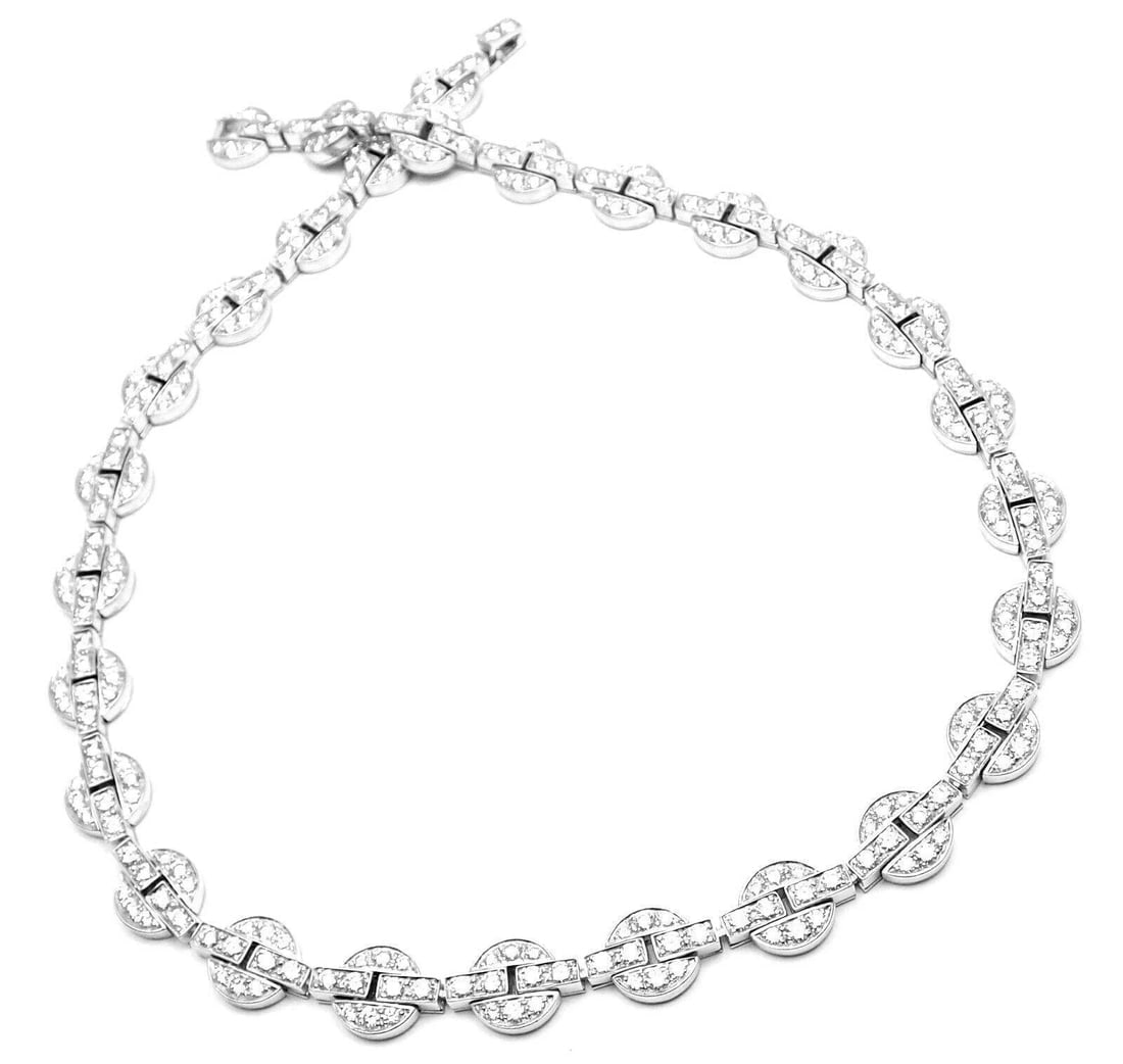 Rare! Authentic Cartier Orissa 18k White Gold Diamond Necklace Certificate Box - 3
