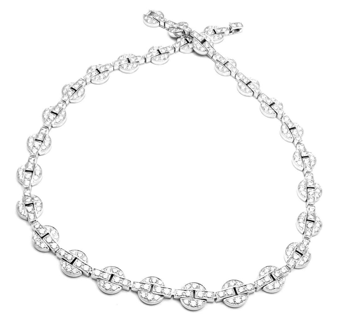 Rare! Authentic Cartier Orissa 18k White Gold Diamond Necklace Certificate Box - 4
