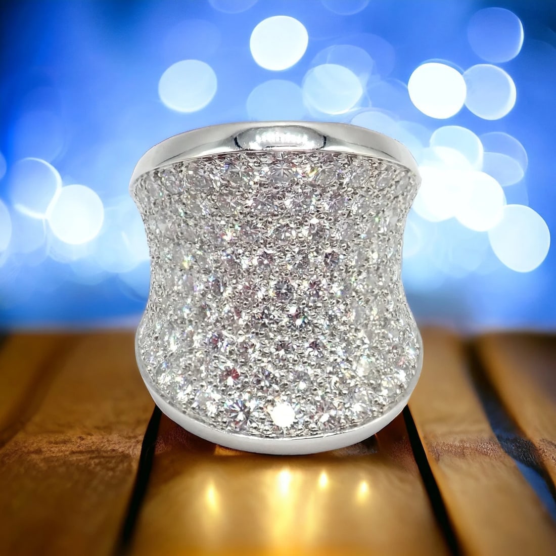 Authentic! Cartier Chalice 18k White Gold Diamond Large Ring Paper - 2