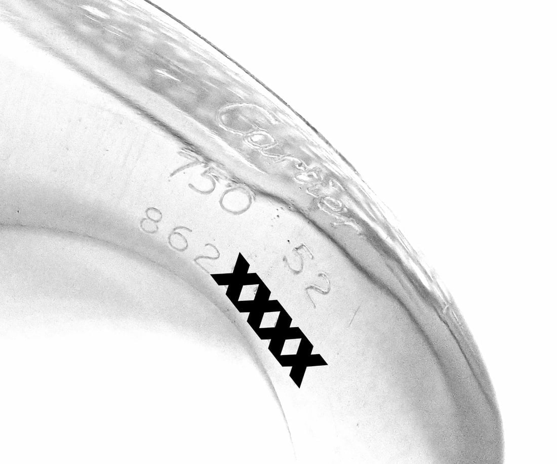 Authentic! Cartier Chalice 18k White Gold Diamond Large Ring Paper - 9