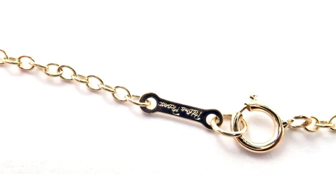 Authentic! Tiffany & Co Picasso 18k Yellow Gold Large Heart Pendant Necklace - 8