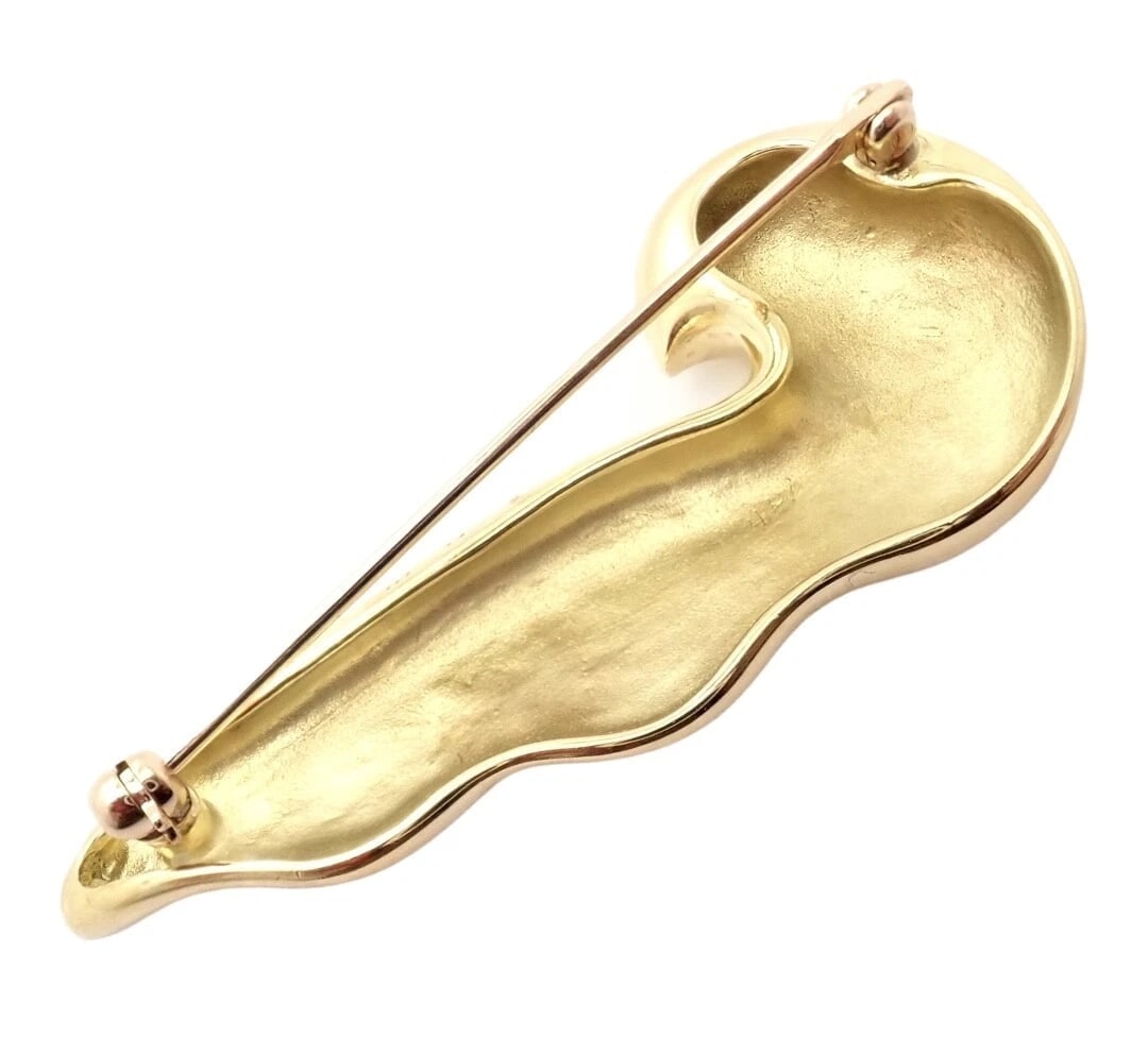 Authentic Tiffany & Co. 18k Yellow Gold Paloma Picasso Dove Bird Pin Brooch 1981 - 8