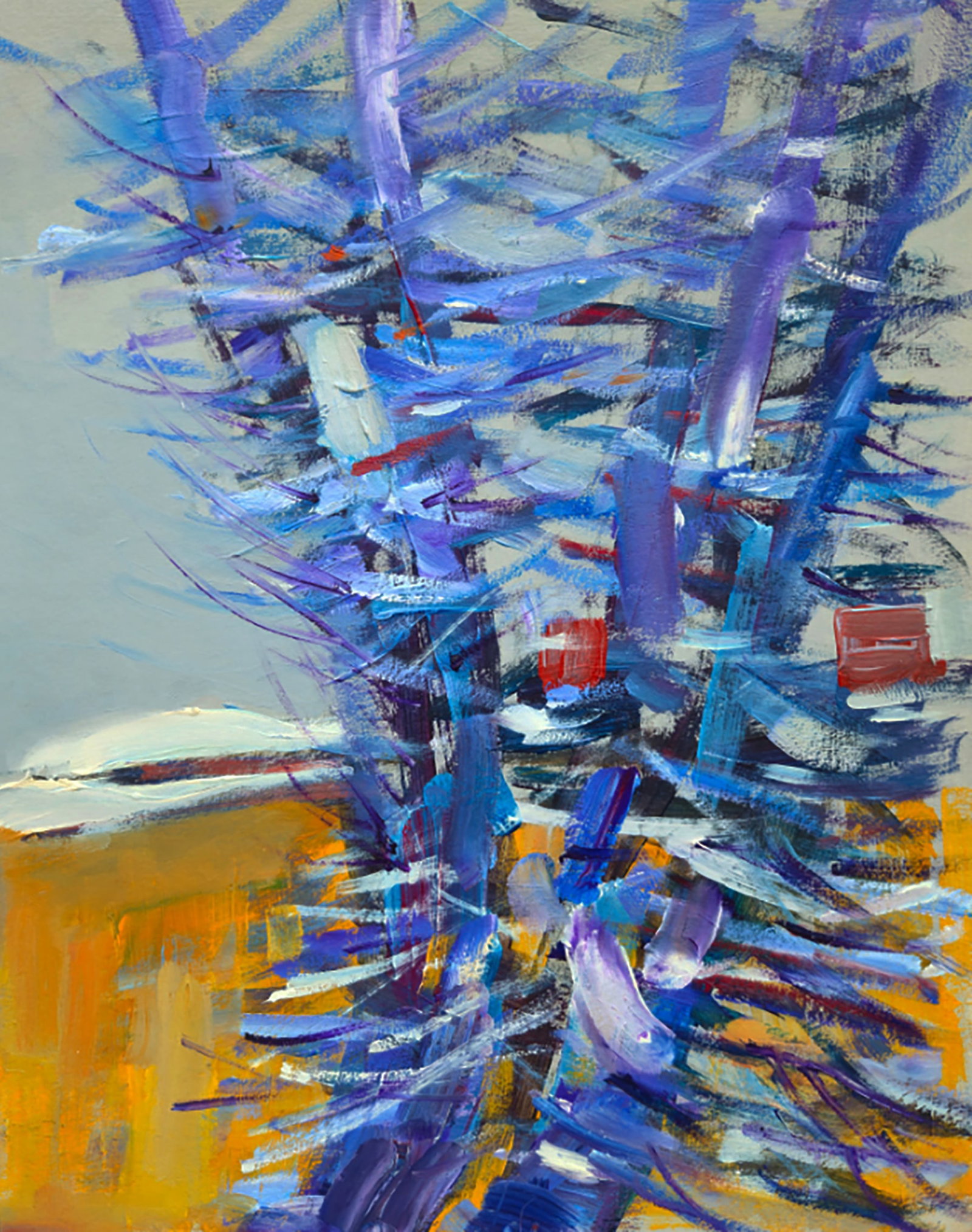 Oil painting Winter morning in the Village Yuri Shkrob (1 of 5)