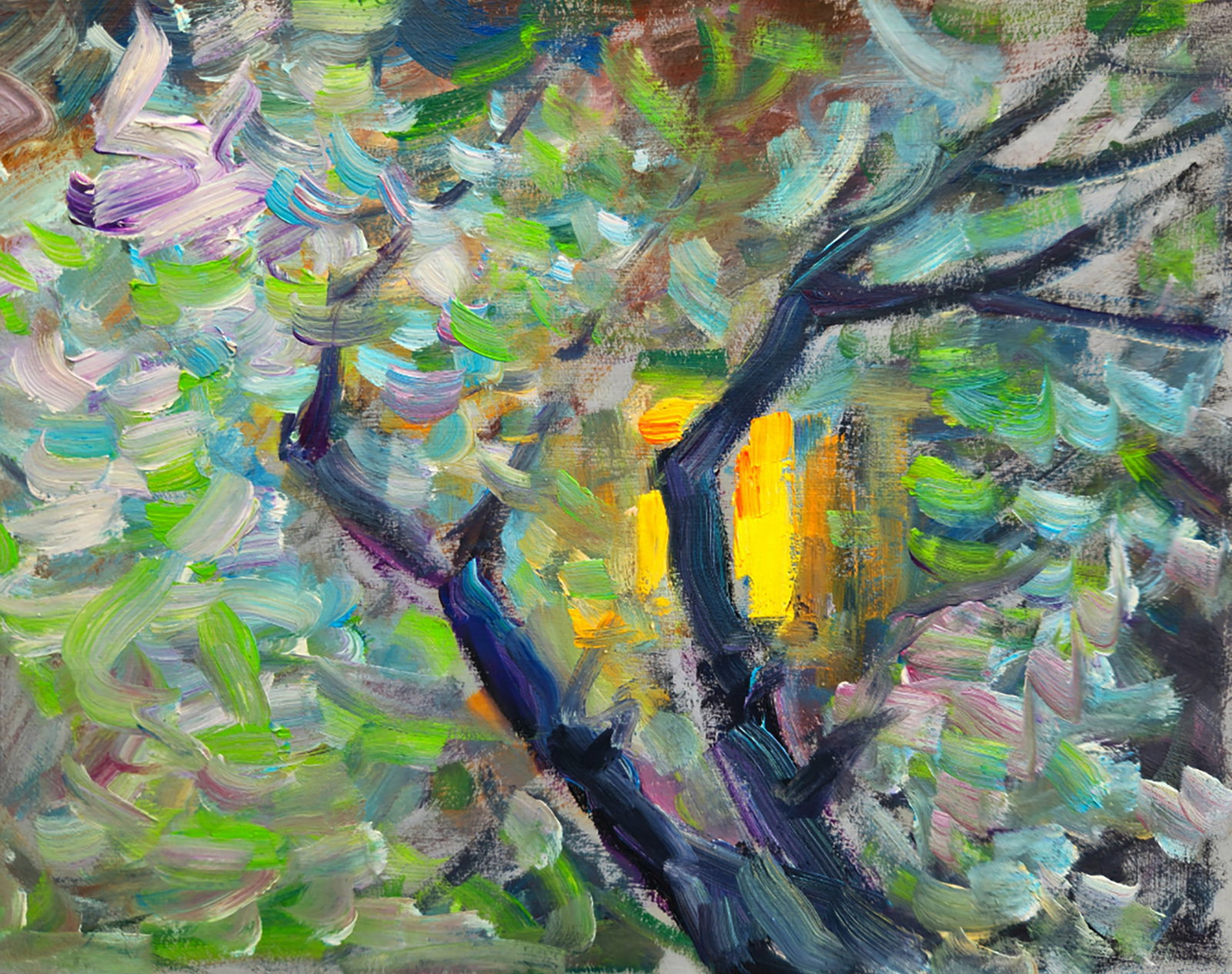 Oil painting Spring twilight in nature Yuri Shkrob (1 of 5)