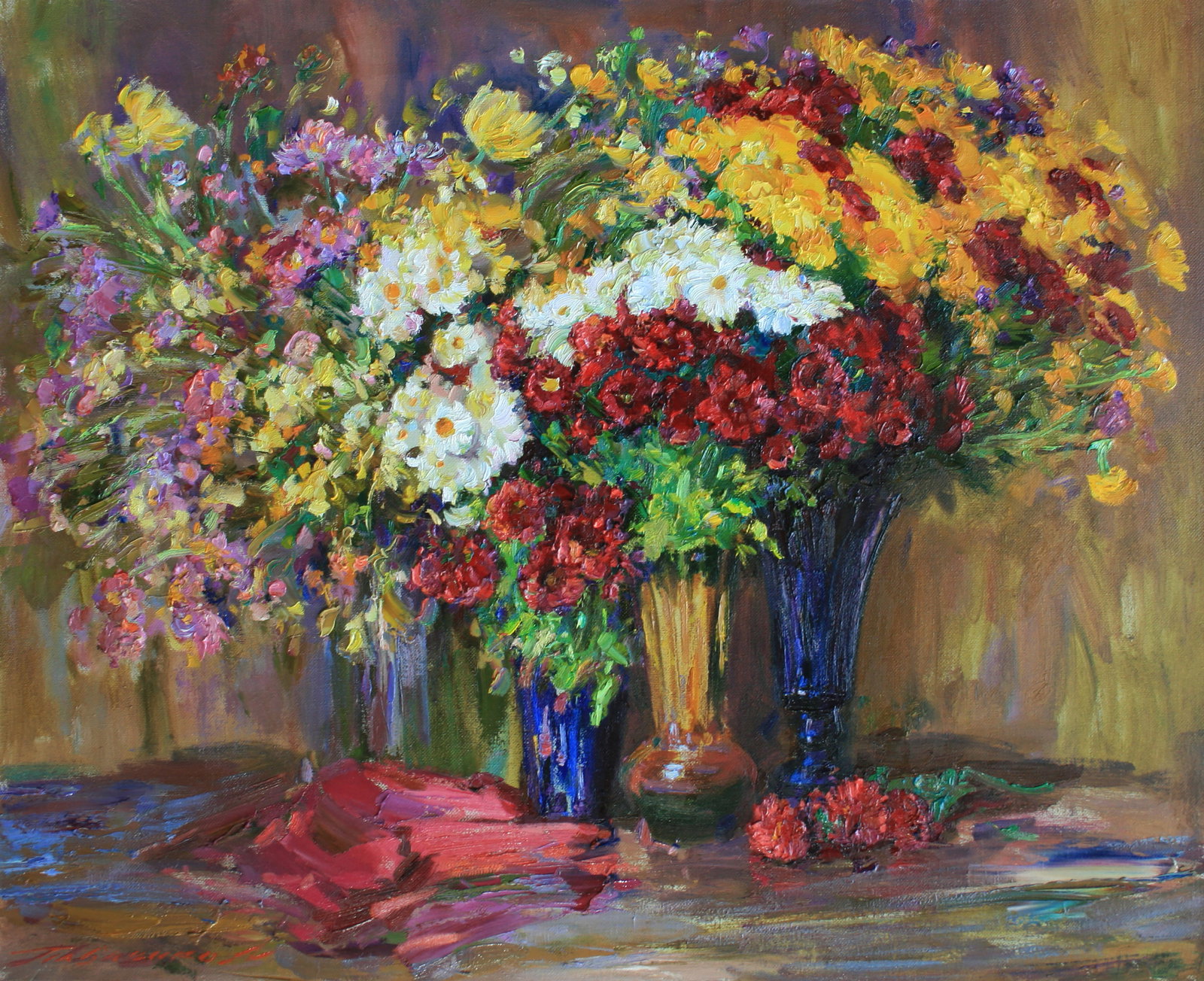 Oil painting Autumn bouquets Leonid Pavlenko (1 of 5)
