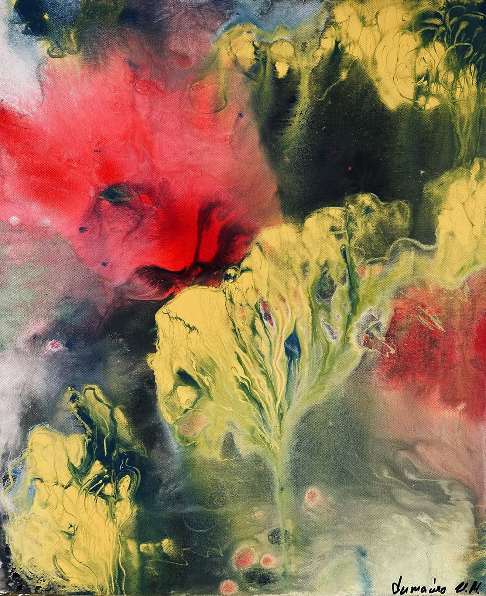 Acrylic painting The Field Outside my Window Irina Sitaylo (1 of 6)