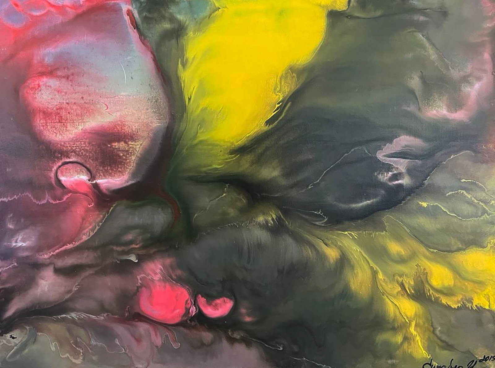 Acrylic painting Flower Storm Irina Sitaylo (1 of 6)