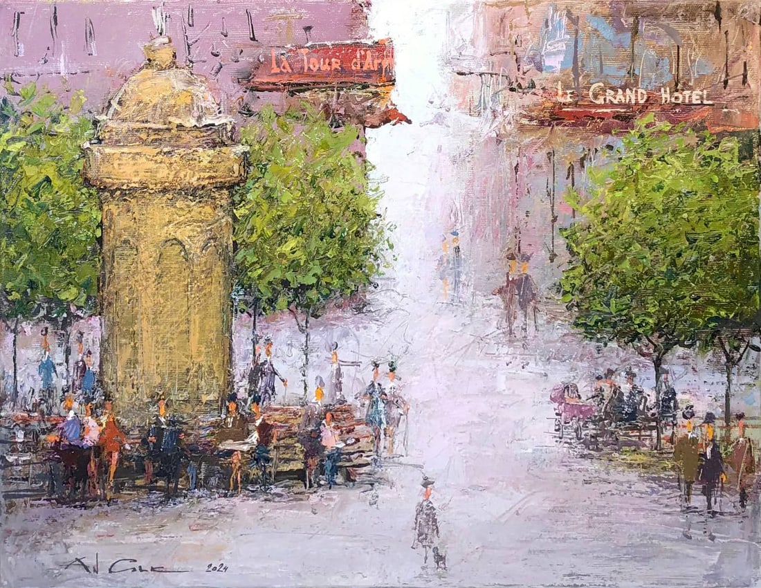 Oil painting Pleasant melody Andrii G.: Title: Oil painting Pleasant melody Andrii G. Description: 25Guk Painter: Andrii G. Size: 35x45 cm/ 13.77x17.71 inches Components: oil, canvas Original painting CONDITION: excellent ERA:2024 