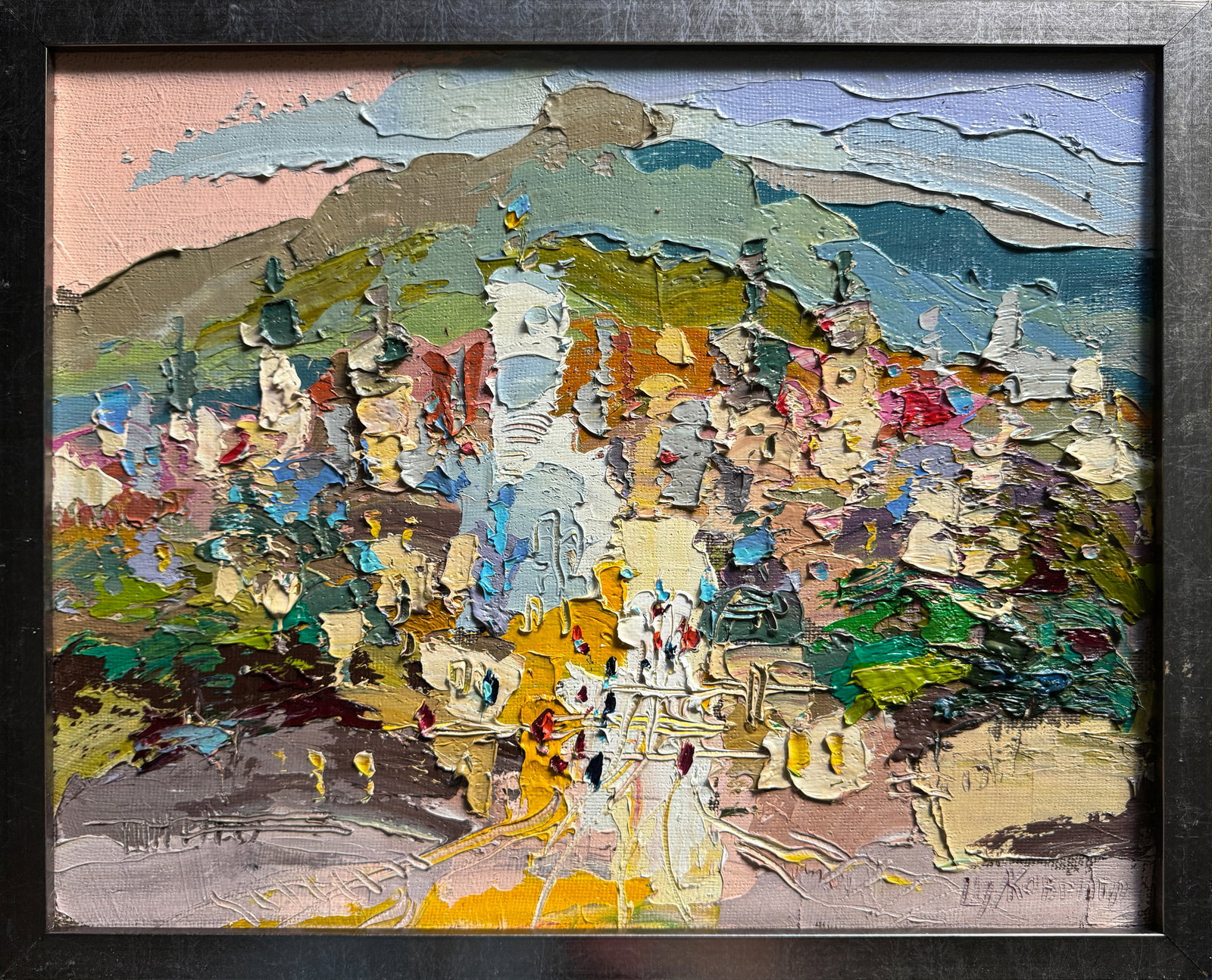 Oil painting with frame Lviv K. Leonid: Title: Oil painting with frame Lviv K. Leonid Description: 490KK Painter: K. Leonid Size: 40x50 cm/ 15.74x19.68 inches Components: oil, canvas Original painting CONDITION: excellent ERA:2019 