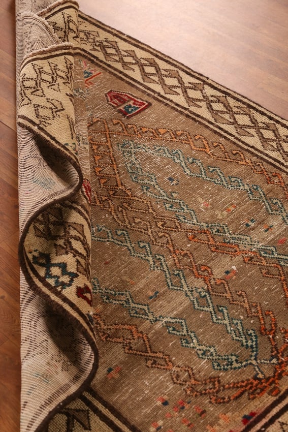 Antique Vegetable Dye Gabbeh Persian Rug 4x7 - 15