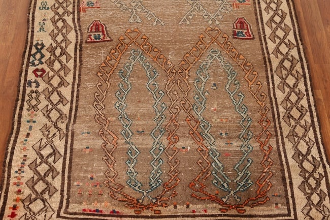 Antique Vegetable Dye Gabbeh Persian Rug 4x7 - 4