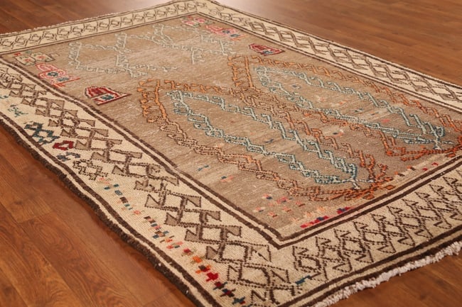 Antique Vegetable Dye Gabbeh Persian Rug 4x7 - 6