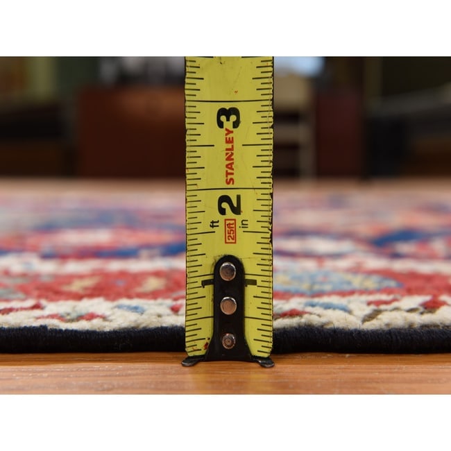 Yale Blue Antique North West Persian Hand Knotted Pure Wool Rug - 6