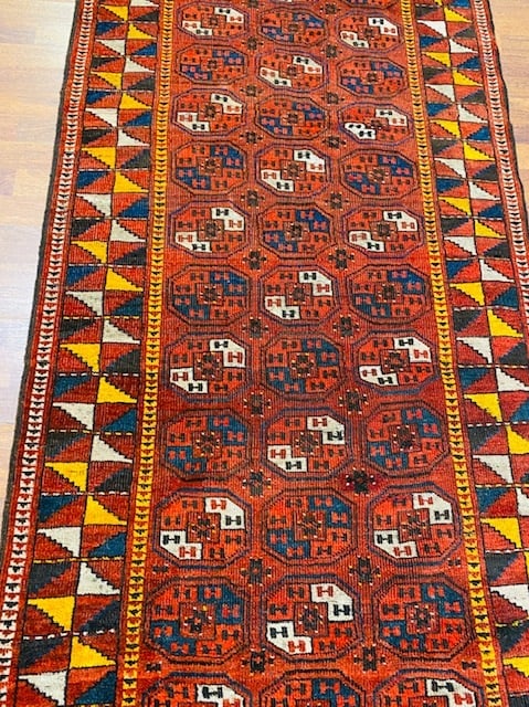 Antique Turkoman Beshir rug -1732 - 3