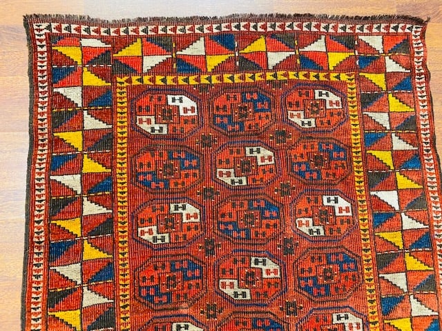 Antique Turkoman Beshir rug -1732 - 5