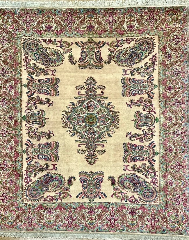Persian Kerman Hand Knotted Semi-Antique Oriental Rug 9'9" x 12'3" (1 of 13)