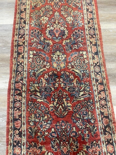 Antique long Persian Sarouk runner-5294 - 4