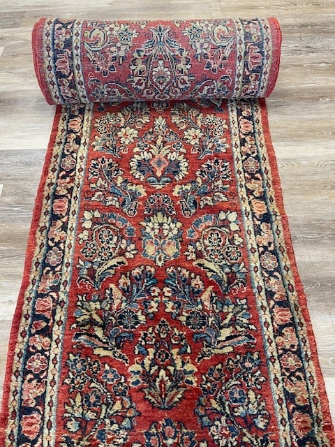 Antique long Persian Sarouk runner-5294 - 7