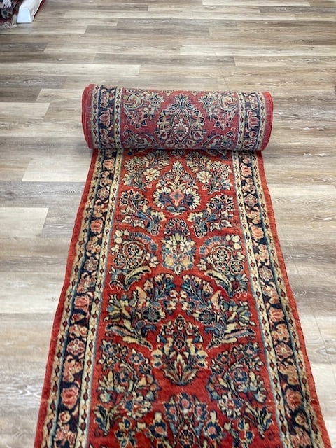 Antique long Persian Sarouk runner-5294 - 9