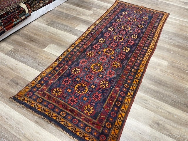 Antique Kurd /Bidjar rug -4726/: Title:Antique Kurd /Bidjar rug -4726/ Description:Georgous tribal antique Kurd/ Bidjar rug from northwest Persia, size 3 ft. 4 inches by 8 ft. 7 inches, circa 1940 in excellent condition witl all orig