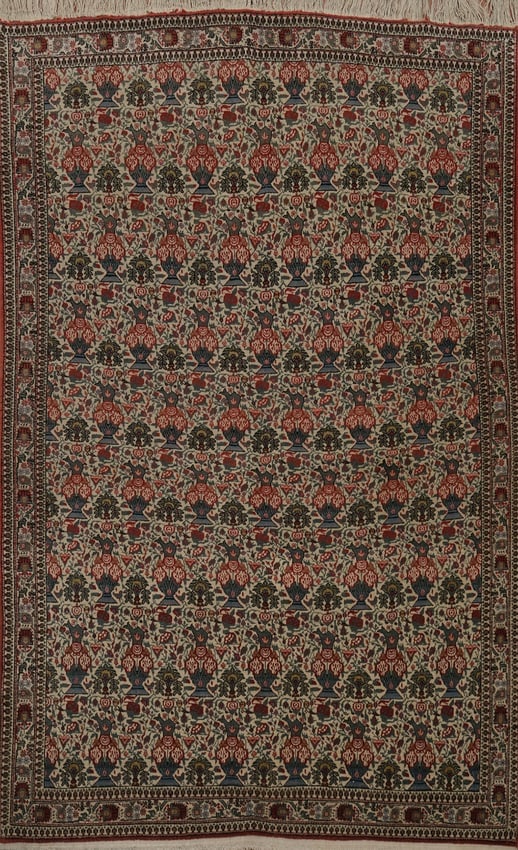 Vegetable Dye Antique Kashan Dabir Persian Rug 4x7 (1 of 15)