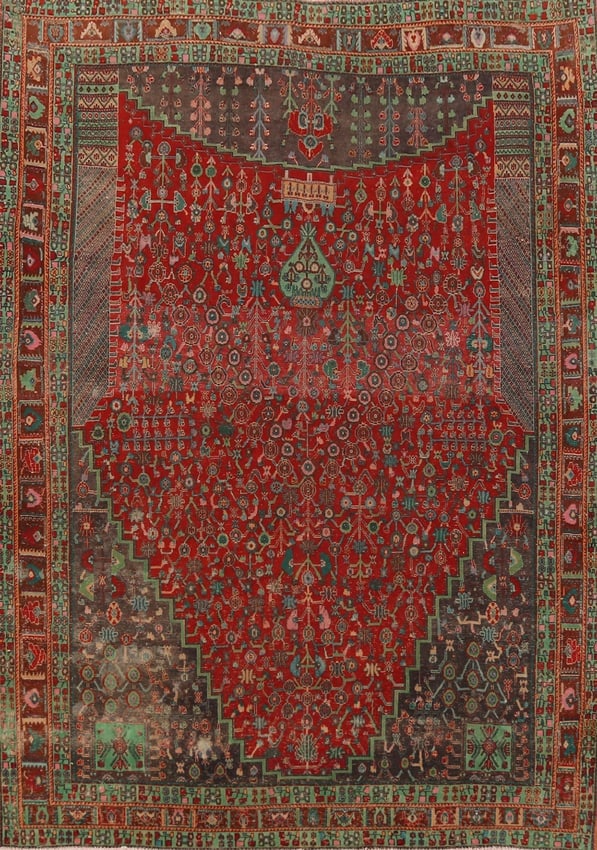 Antique Wool Shiraz Persian Area Rug 7x9 (1 of 19)