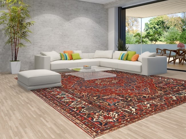 Vegetable Dye Antique Bakhtiari Persian Large Rug 13x14 - 2