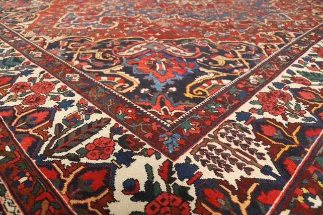 Vegetable Dye Antique Bakhtiari Persian Large Rug 13x14 - 6
