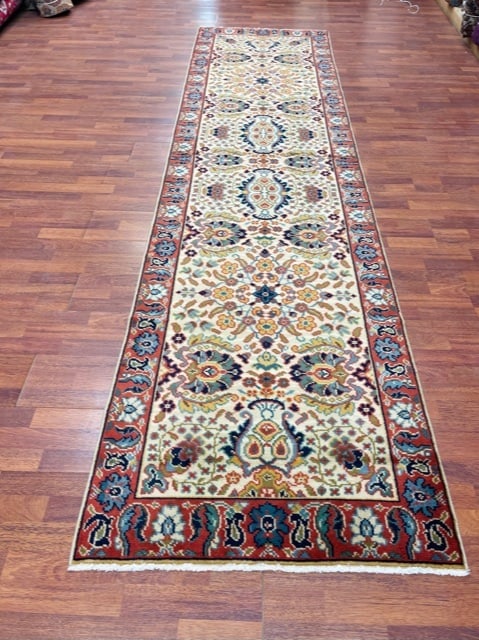Antique Turkish Ushak Runner rug-4859: Title:Antique Turkish Ushak Runner rug-4859 Description:Gorgeous antique Turkish all over Ushak rug from west of Turkey, size 3 ft by 11 ft. 9 inches, circa 1930 in excellent condition with a god pile