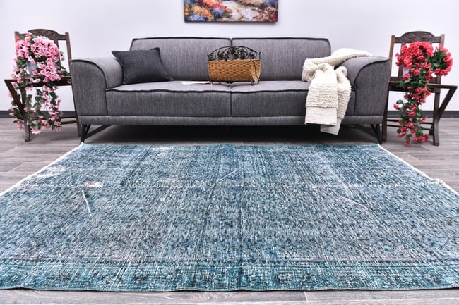 4'9'' x 7'2'' Handmade Vintage Wool Rug - 244745: Title: 4'9'' x 7'2'' Handmade Vintage Wool Rug - 244745Description:4'9'' x 7'2'' Handmade Vintage Wool Rug - 244745Origin:TurkiyeDate/Period:1960-90Materials:Wool,CottonDimension:4'9''x7'2'' ft,