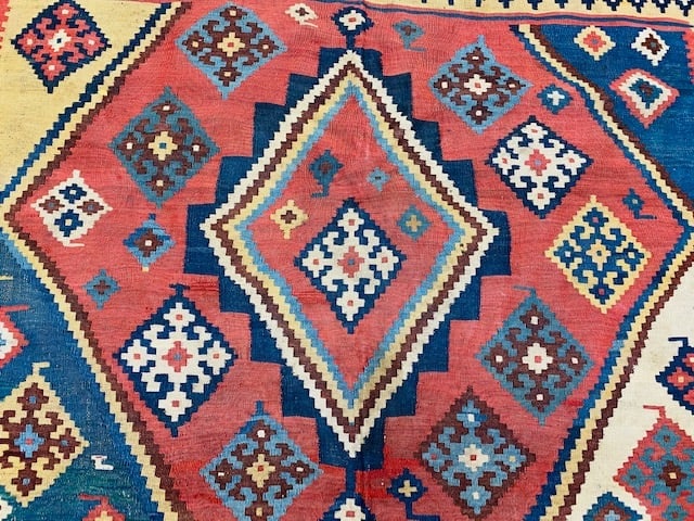Colorful antique Persian quashqaie Kilim rug-2251 - 4