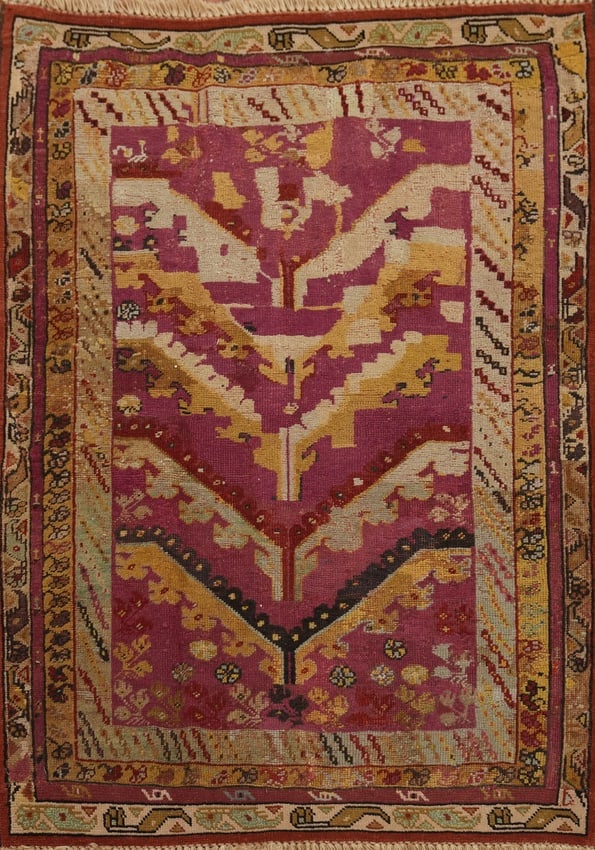 Antique Vegetable Dye Handmade Oushak Turkish Rug 3x4: Title: Antique Vegetable Dye Handmade Oushak Turkish Rug 3x4Description:A Beautiful Genuine Turkey Oushak rug is Hand Knotted by skillful weavers in Turkey with 100% Wool Material. This rug is in