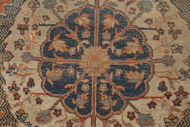 Pre-1900 Antique Silk Tabriz Haj Jalili Persian Area Rug 5x6 - 10