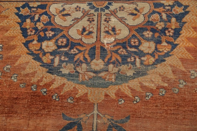 Pre-1900 Antique Silk Tabriz Haj Jalili Persian Area Rug 5x6 - 11